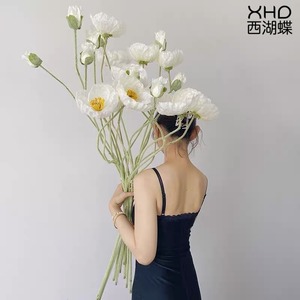 Flor Artificial de Amapola de Seda Blanca de 1m de Largo para Decoración de Bodas y Hogar, Marca West Lake Disc - Product Image 5