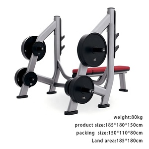 Banc de <span class=keywords><strong>musculation</strong></span> professionnel de luxe avec station de presse plate, pour l'entraînement des pectoraux et des épaules, et <span class=keywords><strong>rangement</strong></span> pour haltères et plaques de <span class=keywords><strong>poids</strong></span> - Product Image 3