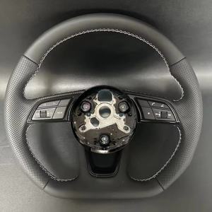 Volante de cuero con botón de inicio para Audi <span class=keywords><strong>A3</strong></span> 8V A6 C7 C6 S3 A5 A4 B8 B9 Q7 Q5 RS3 A7 TT S8 Q8 S4 A8 RS7 S5 S6 S7 cuero - Product Image 6