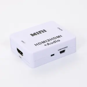 Konverter Audio HDMI Mini, dekoder Stereo L/R mendukung HDCP 4k Ultra HD dengan Audio 3.5mm