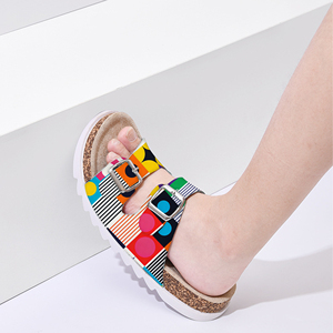 Sandalias Planas con Estampado de Corazón Personalizadas OEM ODM, Pantuflas Casuales de Eva y Corcho para <span class=keywords><strong>Mujer</strong></span>, Venta al Por Mayor, Proveedor B2B - Product Image 3