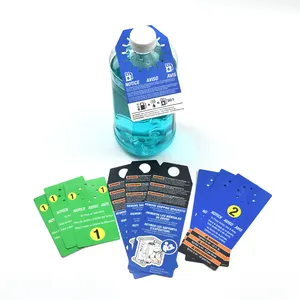 Etiquetas personalizadas para Colgar botellas, fundas personalizadas para colgar en la puerta de varias formas