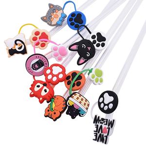 ฝาครอบหลอดแก้ว 8 มม. ลายการ์ตูนแมว ป้องกันฝุ่น สำหรับเครื่องดื่มชา sữa ขายดี - Product Image 2