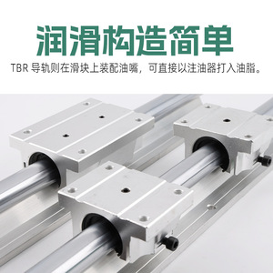 รางนำทางแบบเส้นตรง TBR162530 ทำจากอลูมิเนียมอัลลอยด์ พร้อมระบบล็อคแกนแบบเปิด - Product Image 4
