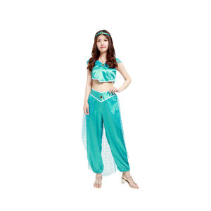 Disfraces <span class=keywords><strong>de</strong></span> Halloween Cosplay <span class=keywords><strong>Sexy</strong></span> Aladdin Magic Lamp Jasmine Princess Dress Party Belly Dancer Costume - Product Image 3