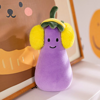 Op maat gemaakte polyester PP katoenen gevulde pluche pop groothandel realistische kleine fruit- en groenten speelgoed tas sleutelhanger mini