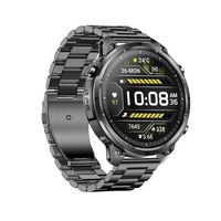 MK100 al aire libre GPS reloj inteligente con linterna brújula altitud barómetro 1,7 IPS pulgadas pantalla táctil 1ATM impermeable BT llamada música
