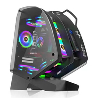 Internet Cafe E-Sports Water-Cooled ATX Full Tower Gaming Case Special-Shaped Open Tempered Glass Side-Transparent Desktop Stock