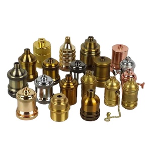 Cổ điển ánh sáng ổ cắm E26 bóng đèn ổ cắm Vàng Gốm Sứ giữ đèn - Product Image 1