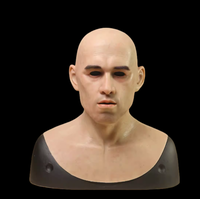 Masque en silicone réaliste personnalisable, masque de célébrité, masque de simulation de tête entière pour homme, pour les fêtes d'Halloween, accessoires réutilisables