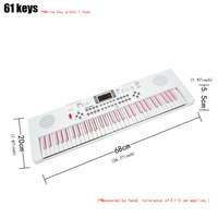 OEM Factory Direct Wholesale BD601 61 Keys Digital Piano Portable Keyboard Instruments for Children Compact Design Lightweight