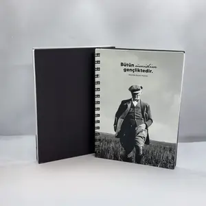 Be Online Atatrk Special Series Collection A5 <b>Notebook</b> 160 Page <b>Dotted</b> Hard Cover Custom Printed Mini Office School Use Made PU - Product Image 5