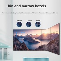 Layar Splicing Multi-Panel pemutar iklan, layar LCD Video 2x2x3 HD dalam ruangan 55 inci dengan Bezel 0.88mm sempit