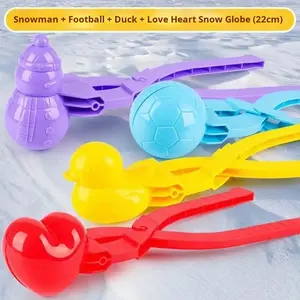 Jeu d'hiver Jouet pour enfants Snowball Clip Fights Game Quick Flexible Simple Heart Duck Shape Snow Ball Maker - Product Image 6