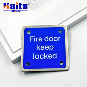 Panneau de <span class=keywords><strong>porte</strong></span> en acier inoxydable, panneau de <span class=keywords><strong>porte</strong></span> <span class=keywords><strong>coupe</strong></span>-<span class=keywords><strong>feu</strong></span>, panneau « garder la <span class=keywords><strong>porte</strong></span> verrouillée », indicateur de sécurité mural - Product Image 2