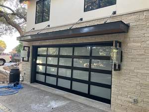 CBMMart Porte automatique givrée avec panneau de verre moteur Cadre <span class=keywords><strong>en</strong></span> aluminium <span class=keywords><strong>Kit</strong></span> de verre isolé pour porte de <span class=keywords><strong>garage</strong></span> - Product Image 5