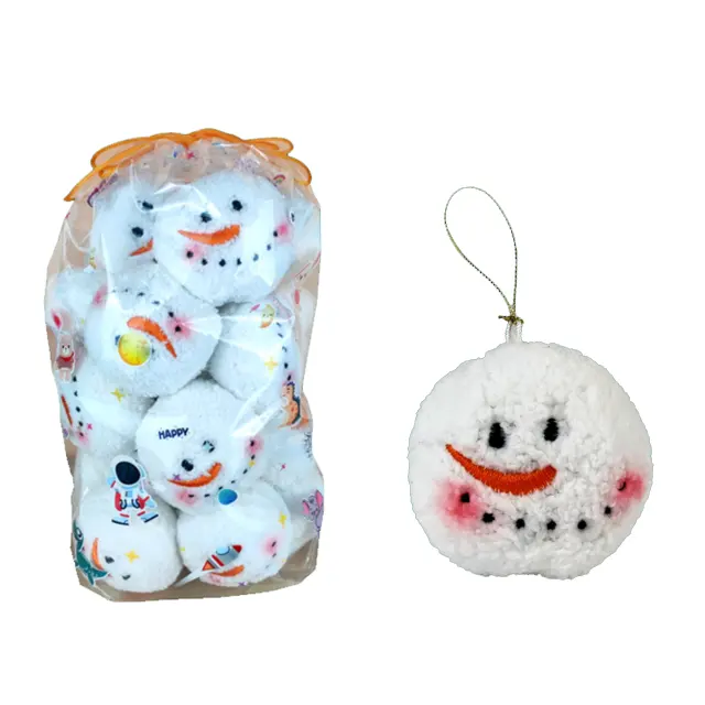 Hot sale Christmas ball Snowman small hanging piece 18PCS Baby toys Soothing doll toy Snowball fight Ocean ball accessories toys