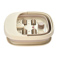 Bain de pieds électrique portable et pliable avec massage des tissus profonds, rouleaux de massage, contrôle de la minuterie et fonction de trempage pour les pieds et les jambes