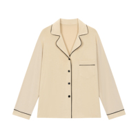 Ensemble de pyjamas pour femmes en bambou 95% et élasthanne 5%, imprimé numérique personnalisé, broderie, vêtements de nuit pour femmes, deux pièces