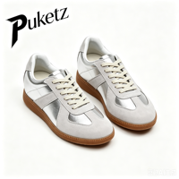 Chaussures Dechen de style classique haut de gamme PUKETZ pour hommes, chaussures rétro A-Game, chaussures blanches décontractées polyvalentes et rehaussantes