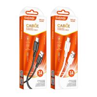 Kabel Data Pengisian Cepat Tipe-C KAKUSIGA Promosi 1M 3A, Kawat PVC Tebal & Tahan Aus untuk Ponsel