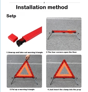 Nhà Sản Xuất Bán Buôn Công Cụ Khẩn Cấp Gấp Phản Quang Cảnh Báo Tam Giác Trong Hình Dạng Tam Giác - Product Image 6