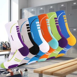 Nouvelles Chaussettes de Sport à Compression Personnalisées Antidérapantes en Tricot Solide avec Impression Numérique pour Football et Soccer, Modèle Standard d'Été - Product Image 3