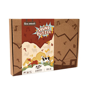 Zhiqu instrumen kendaraan hewan kognitif uniseks, pendidikan awal gagang tangan papan kayu Stereo suara untuk usia 5-7 tahun - Product Image 6