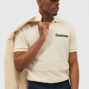 <span class=keywords><strong>Polo</strong></span> da Uomo Personalizzata in Maglia, Maglione <span class=keywords><strong>Polo</strong></span> con Colletto Johnny, Texture <span class=keywords><strong>Jacquard</strong></span> - Product Image 1