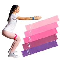 Bandas Elásticas de Resistencia de Látex Antideslizantes con Logotipo Impreso para Estiramiento y Ejercicio en Casa para Gimnasio y Fitness