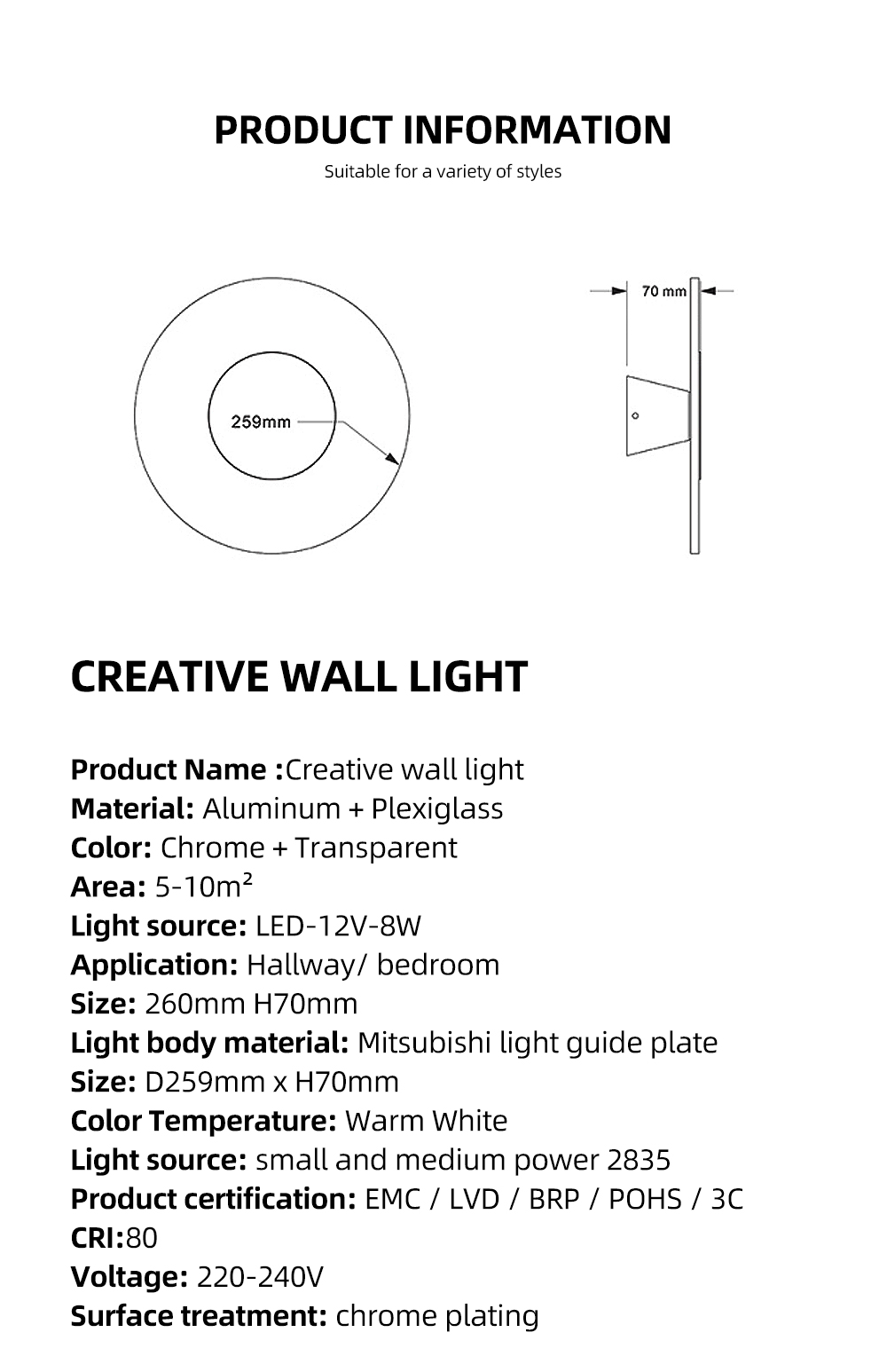 Hot Selling Nordic Plexiglass Led Wall Sconces Lighting Decoration Design  Luxury Good Quality Simple Modern Wall Lamp For Hotel