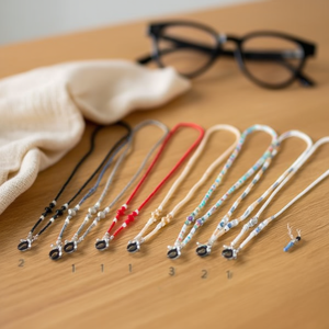 Collier de perles 70 cm, chaîne trèfle à quatre feuilles pour lunettes, bijoux de mode - Product Image 3