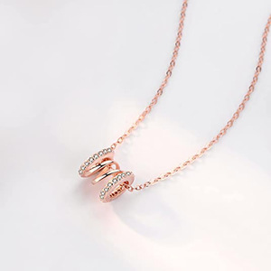 Collier pendentif pour femme, chaîne fine classique pour clavicule, bijoux de mode - Product Image 2
