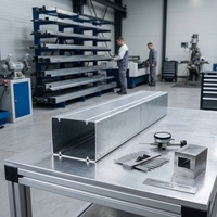 Perfil de Aluminio Galvanizado en Forma de C, Ranura Guía, Sección Metálica para Estructuras Industriales