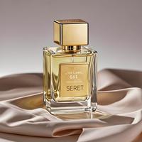 Flacon de parfum en verre rectangulaire de 30 ml, 50 ml, 100 ml, bouchon doré, contenant de parfum de luxe, emballage de parfum haut de gamme