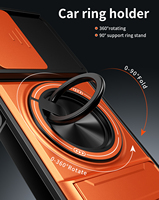 Coques de téléphone portable de style fenêtre pour Honor X7e Plus avec protection d'appareil photo, béquille et protection antichoc pour la coque arrière