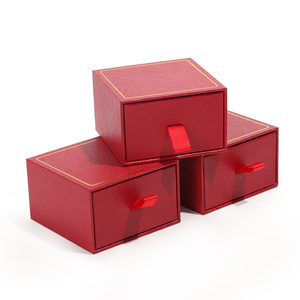 Custom Logo Velvet Jewelry Packaging Box Set with <b>Ribbon</b> Sliding Drawer Gift Box for Ring Necklace Earrings Bracelet - Product Image 2