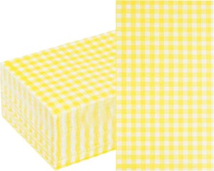 Karierte Bedruckte Handgefertigte Einweg-Papierservietten für Sommer-Picknick, Grillen, Camping, Hochzeit und Tischdekoration - Product Image 5