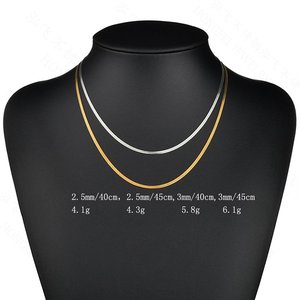 Collana a Catena Spessa in Acciaio Inossidabile Placcato Oro e <span class=keywords><strong>Argento</strong></span> 18k, Gioielli di Alta Qualità per <span class=keywords><strong>Donna</strong></span> - Product Image 5