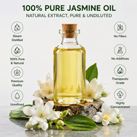 Huile Essentielle de Jasmin 100% Pure et Naturelle, Certifiée Biologique, Qualité Cosmétique, Vente en Gros, pour la Fabrication de Parfums et de Bougies – Approvisionnement Direct Usine