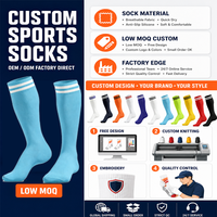 Chaussettes de sport antidérapantes en tricot fin pour l'été, anti-bactériennes, avec revers et semelle personnalisés, hauteur genou, échantillons gratuits, vente en gros