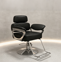 Chaise de salon hydraulique réglable en hauteur, pivotante à 360°, inclinable, pour salon de coiffure