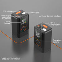 New Portable Tire Inflator Cordless ABS Jump Starter With Air Pump 8 in 1 14.8V Emergency Light for Car Bike Balls