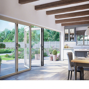 APRO <span class=keywords><strong>Porte</strong></span> en accordéon pliante extérieure en aluminium sans cadre Portes insonorisées <span class=keywords><strong>Porte</strong></span> pliante en aluminium pour patio et verre - Product Image 1