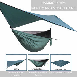 आउटडोर 210T नायलॉन ripstop निविड़ अंधकार हल्के डेरा डाले हुए झूला बारिश फ्लाई टीएआरपी - Product Image 3