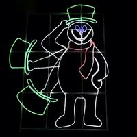 Buen precio iluminación navideña 2D Santa decoración navideña al aire libre impermeable decorativo motivo de calle Led