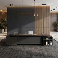Bureau de direction E1 Board durable, table de patron de luxe, quincaillerie silencieuse, mobilier de PDG, espace de travail professionnel