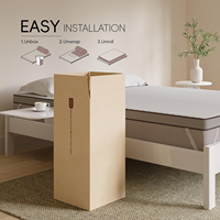 Matelas hybride en mousse à mémoire de forme pour chambre à coucher, 5 zones, ressorts ensachés, orthopédique, avec surmatelas, pour usage scolaire et hôtelier, taille personnalisée pour un sommeil sain