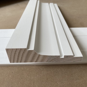 Moldura de Rodapié Moderna de Madera de Pino FJ, Prepintada en Blanco, para Decoración de Interiores - Product Image 3