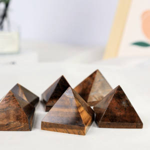 Pyramide en cristal d'œil de tigre jaune naturel, pierre précieuse de guérison pour la décoration de la maison et du bureau, protection contre les EMF, cadeau pour les amateurs de cristaux - Product Image 5